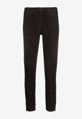 Monet Slim-Fit Suede Pants