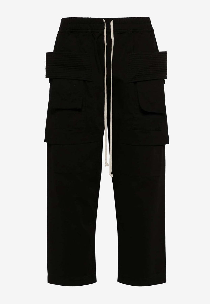 Cropped Drawstring Cargo Pants