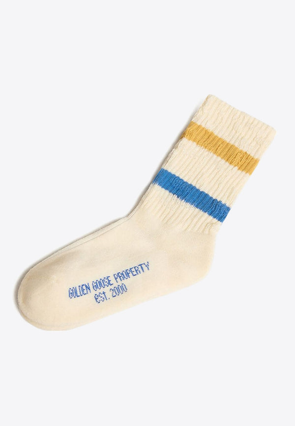 Stripe Logo Knit Socks