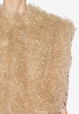 Florane Cropped Shearling Vest