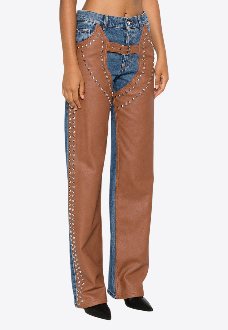 Denim Studded Chaps Jeans