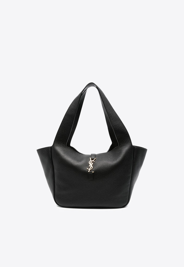 Medium Cabas Pebbled Leather Shoulder Bag