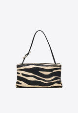 The Large Zebra Haircalf Shoulder Bag