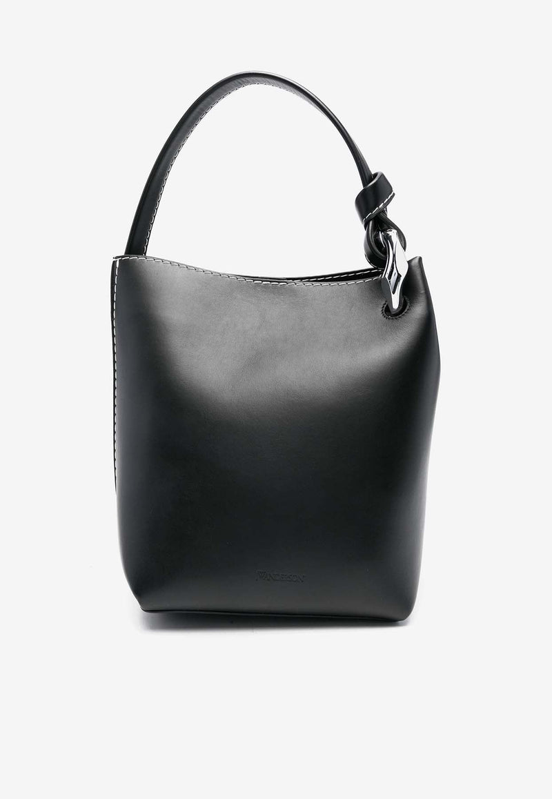 Corner Bucket Bag in Calf Leather