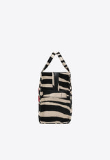 The Medium Zebra Canvas Tote Bag