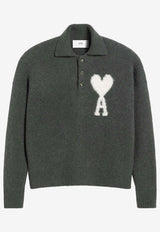 Ami De Coeur Wool-Blend Polo Sweater