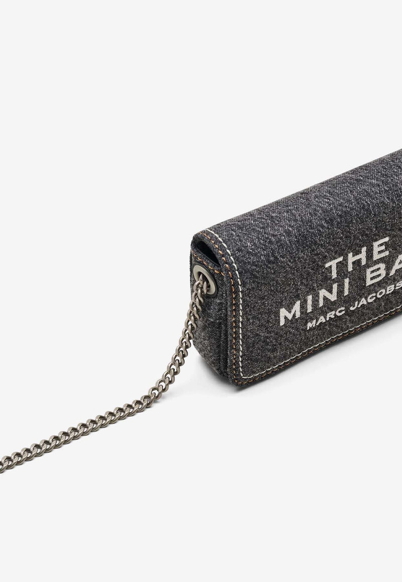 The Mini Denim Logo Chain Crossbody Bag