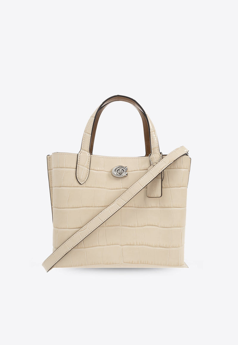 Willow 24 Croc-Embossed Leather Tote Bag