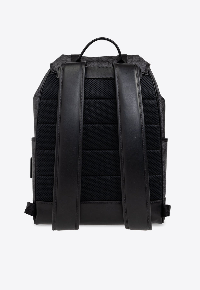 League Monogram Flap Backpack