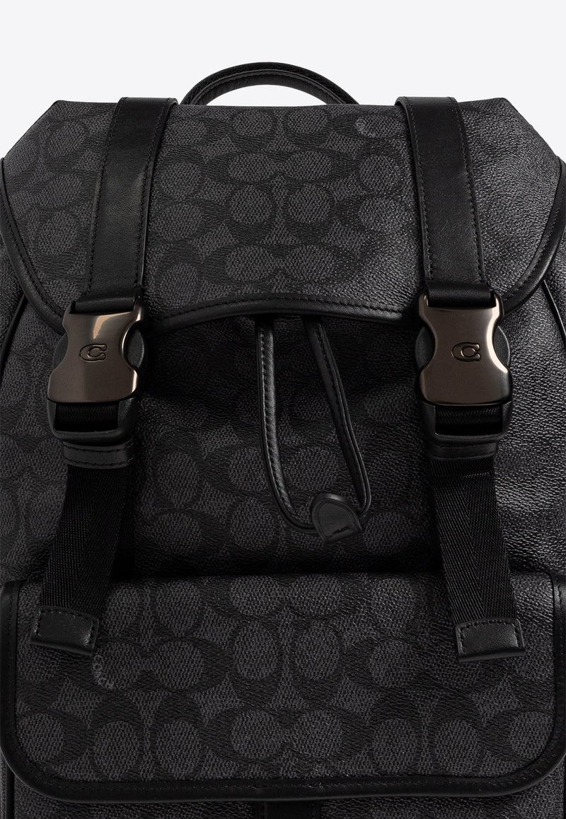 League Monogram Flap Backpack