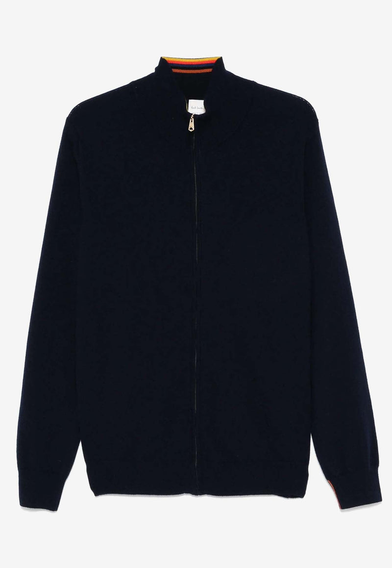 Zip-Up Cashmere Cardigan