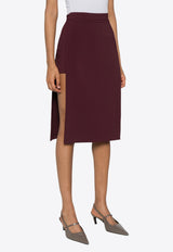 Stretch Crepe Skirt with Inner Shorts