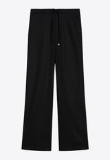 Floria Flannel Straight-Leg Pants