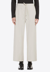 Floria Flannel Straight-Leg Pants