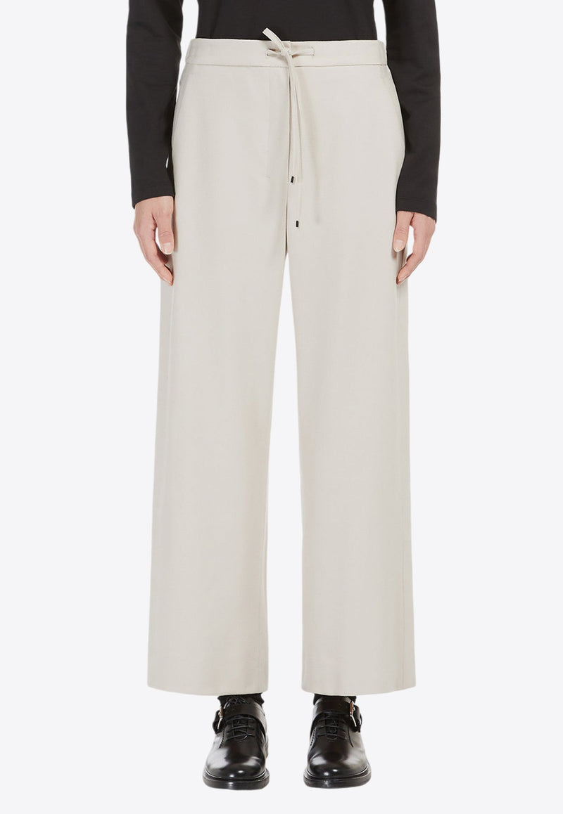 Floria Flannel Straight-Leg Pants