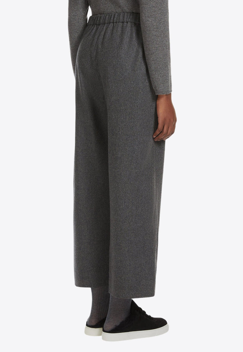 Floria Flannel Straight-Leg Pants