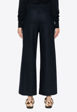 Floria Flannel Straight-Leg Pants