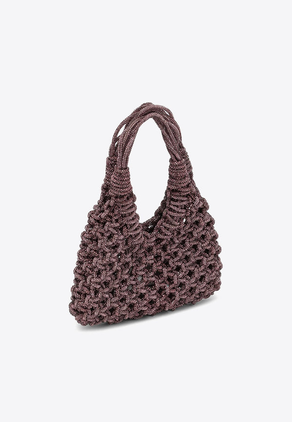 Vannifique Crystal-Embellished Top Handle Bag