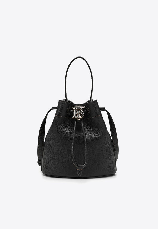 Mini TB Bucket Bag in Grained Leather