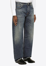 Washed Japanese Wide-Leg Jeans