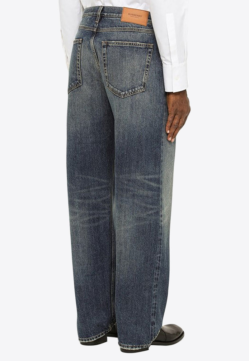Washed Japanese Wide-Leg Jeans