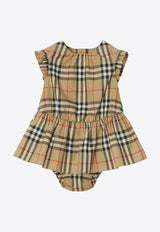 Baby Girls Vintage Check Dress and Bloomers Set