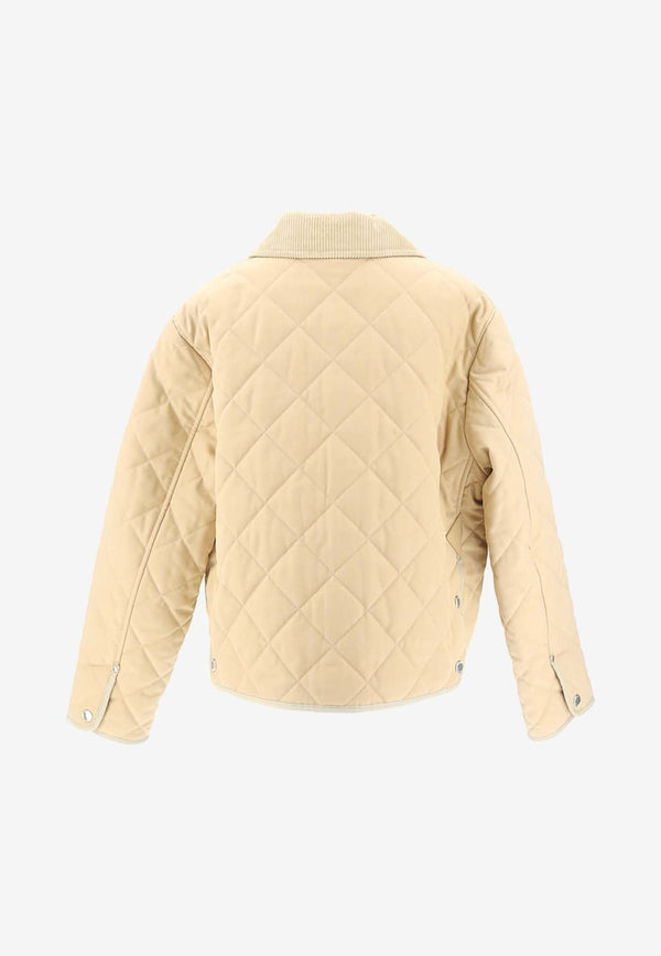 Logo-Embroidered Quilted Jacket