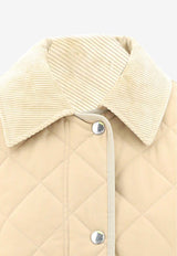 Logo-Embroidered Quilted Jacket