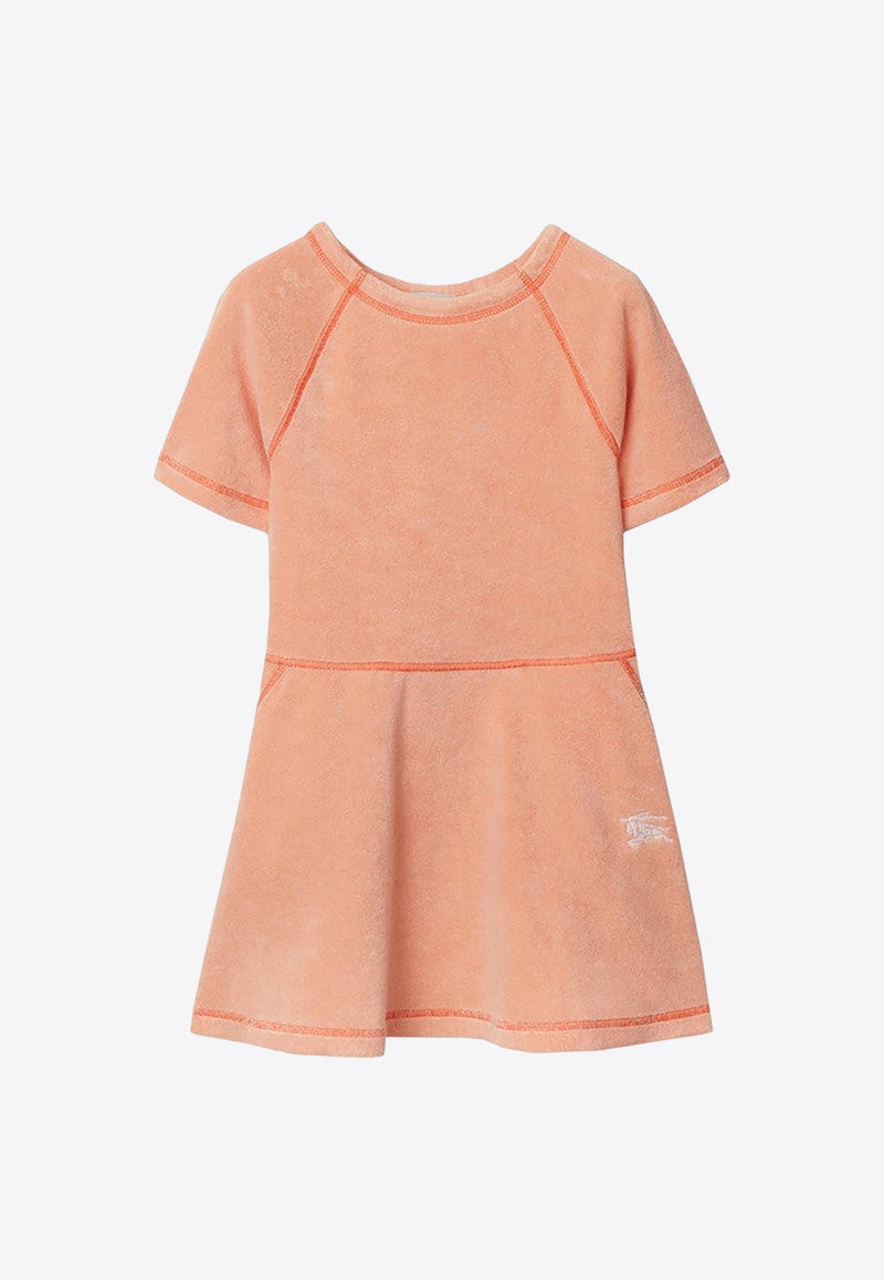 Girls Logo-Embroidered Terry Dress