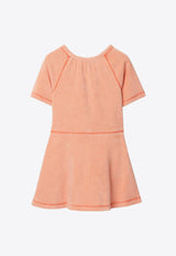 Girls Logo-Embroidered Terry Dress