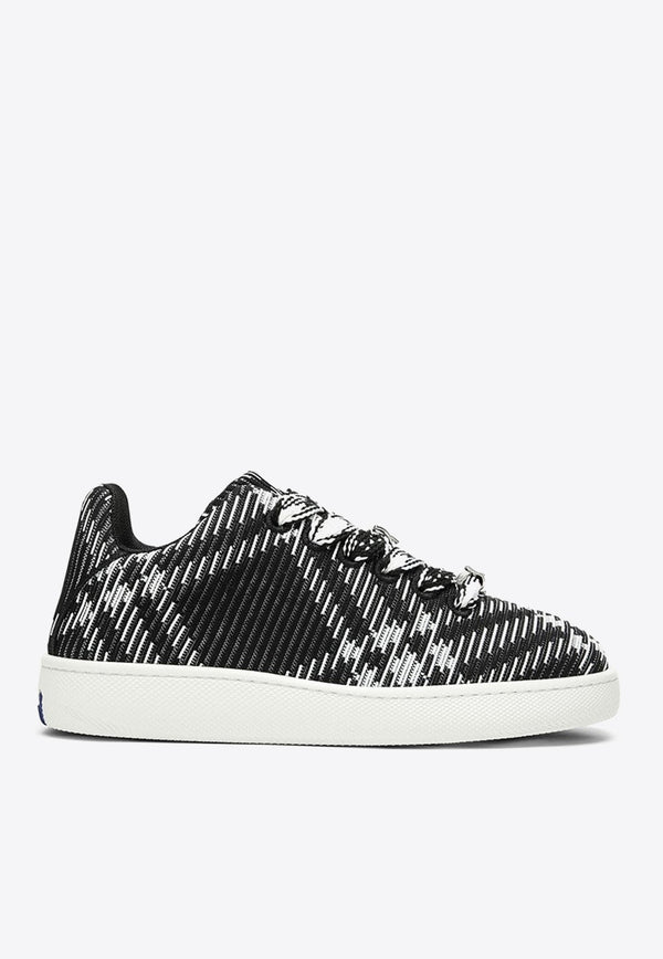 Check-Patterned Low-Top Sneakers