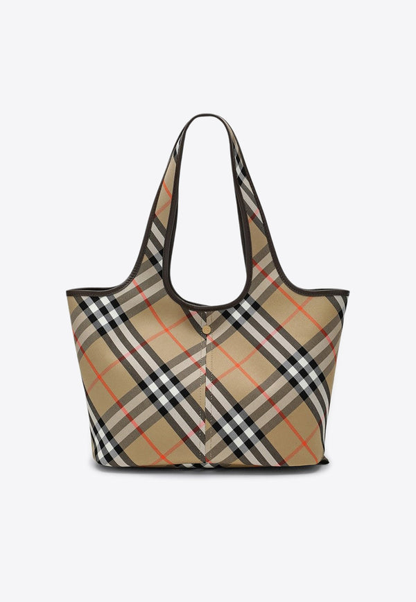 Small Signature Check Tote Bag