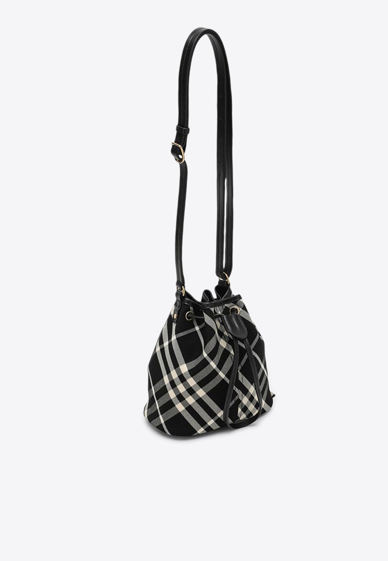 Mini Checked Bucket Bag