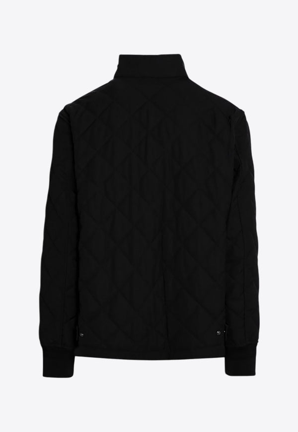 Harrington Quilted Nylon Zip-Up Jacket