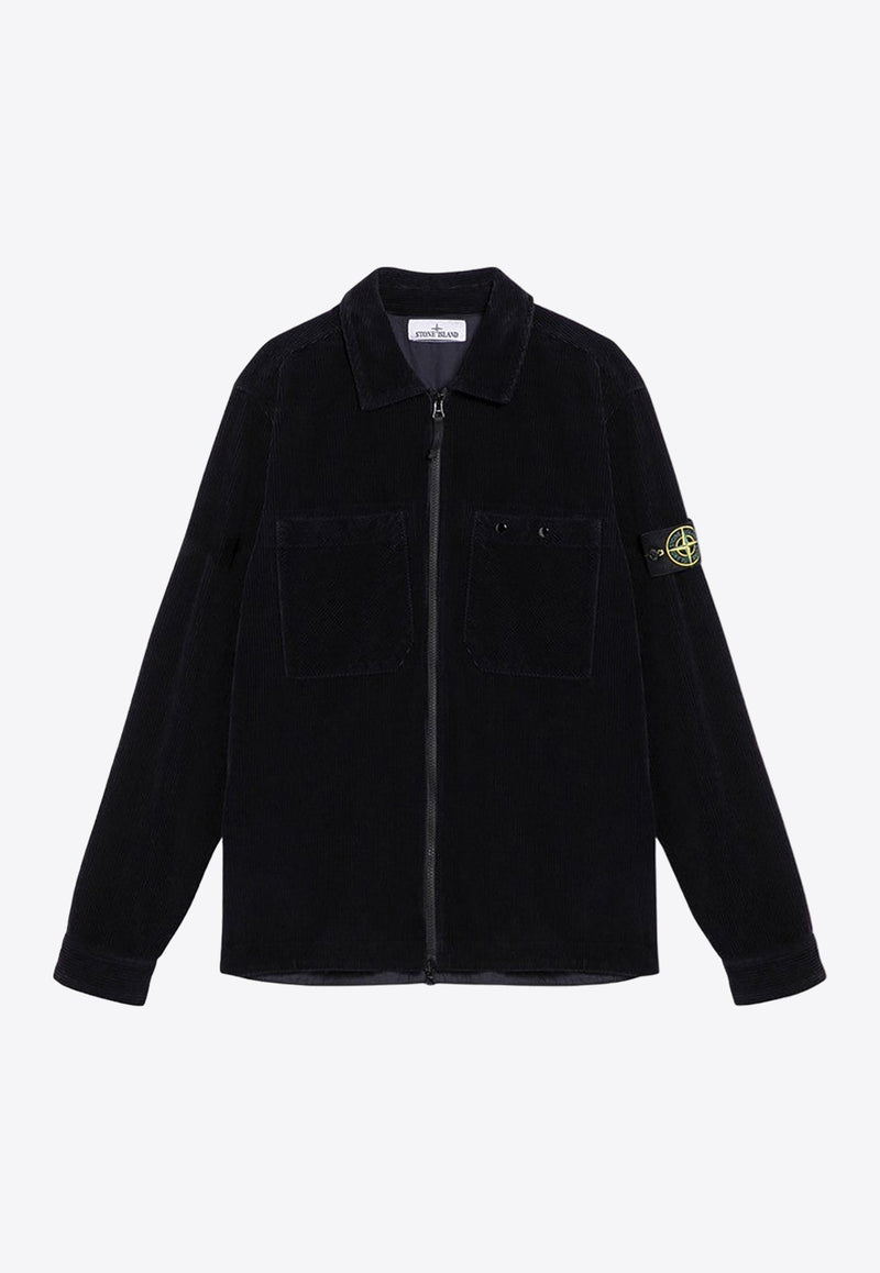 Logo Patch Corduroy Shirt Jacket