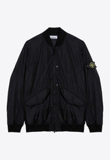 Logo Patch Nylon Bomber Jacket