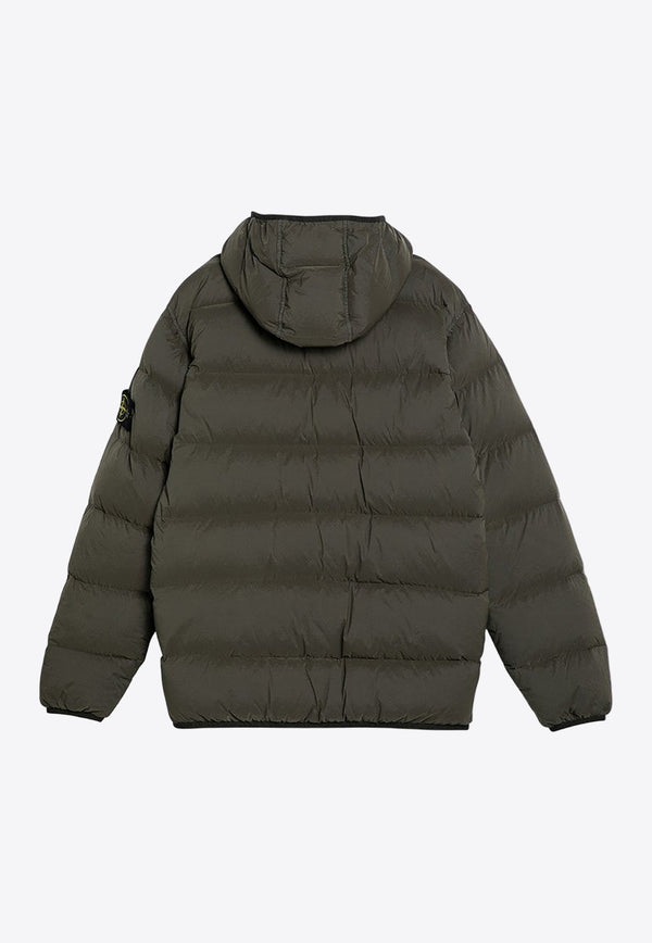 Logo Patch Zipped Down Jacket