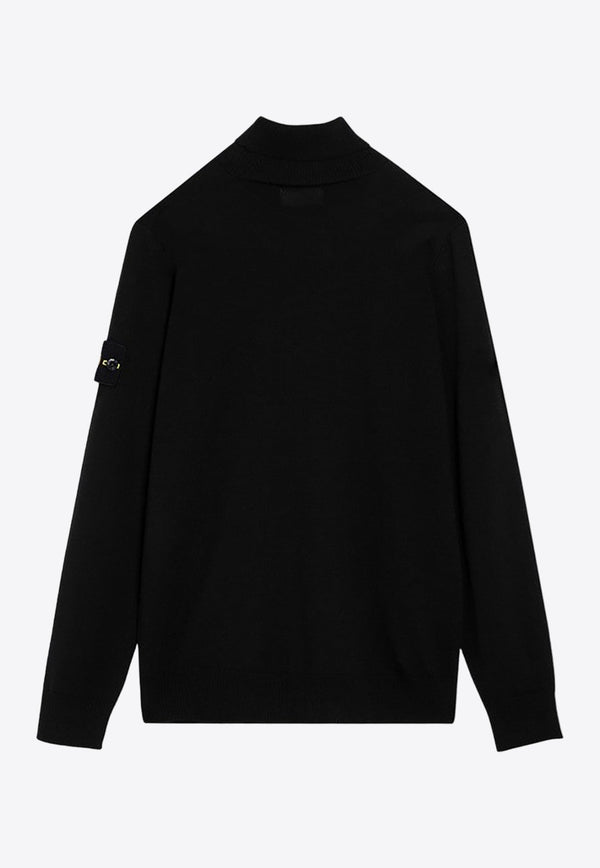 Logo Patch Turtleneck Sweater