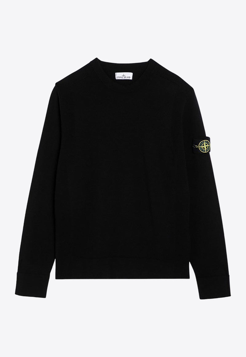 Logo Patch Wool Blend Sweater