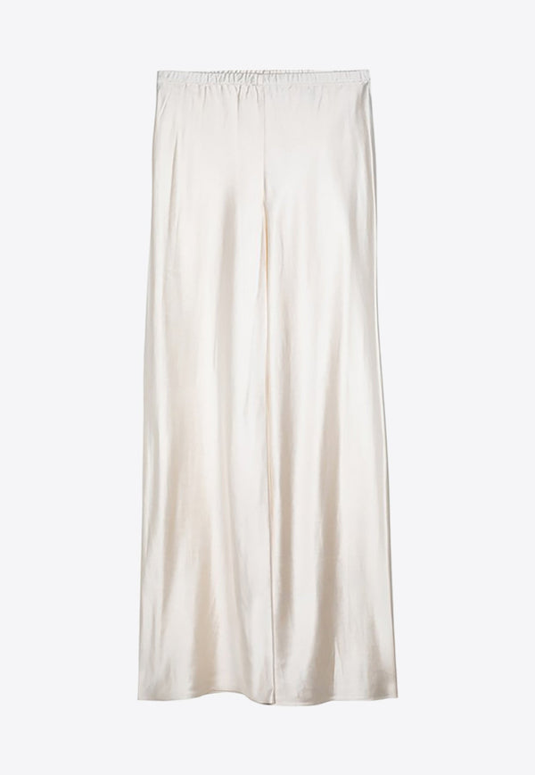 Harmony Bias Satin Wide-Leg Pants