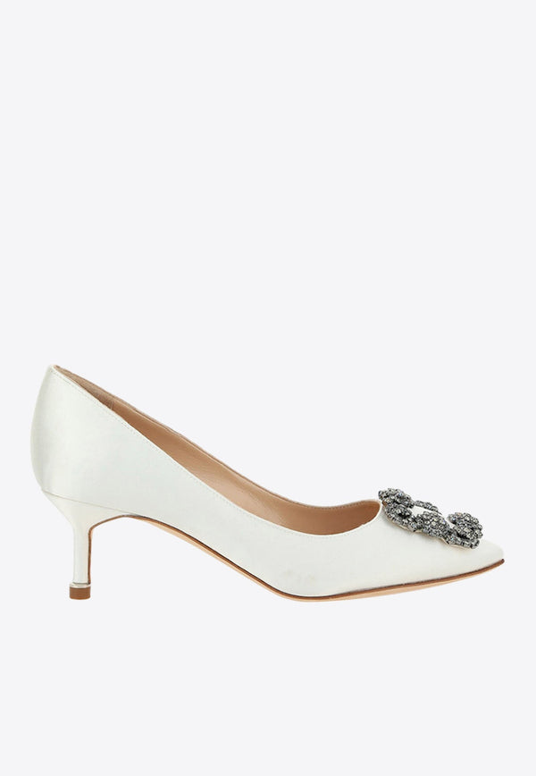 Hangisi 50 Embellished Buckle Satin Pumps