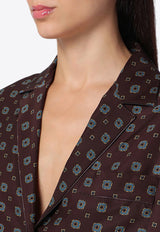 Silk Patterned Long-Sleeved Shirt