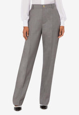 Straight-Leg Wool Pants