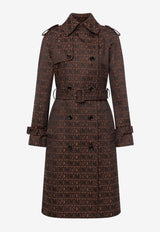 Logo Jacquard Trench Coat