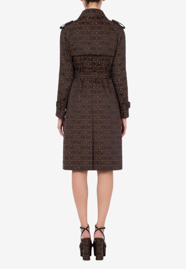 Logo Jacquard Trench Coat