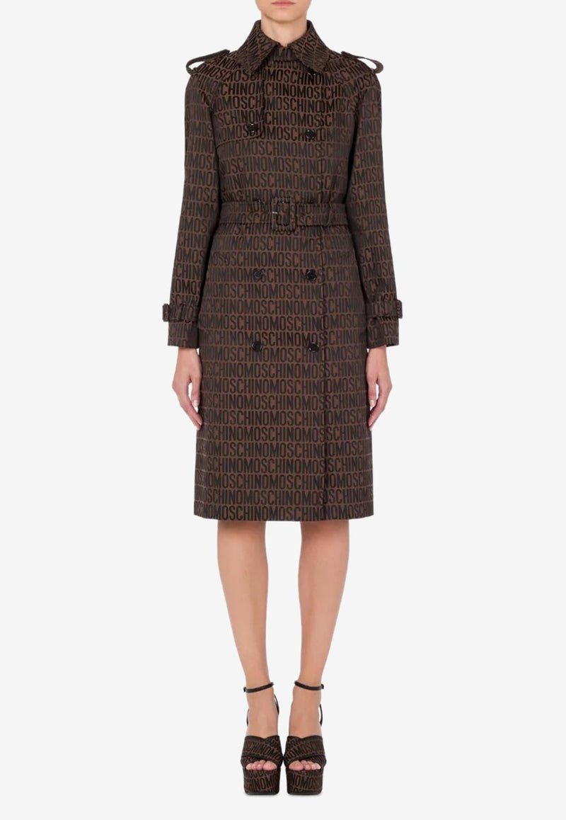 Logo Jacquard Trench Coat