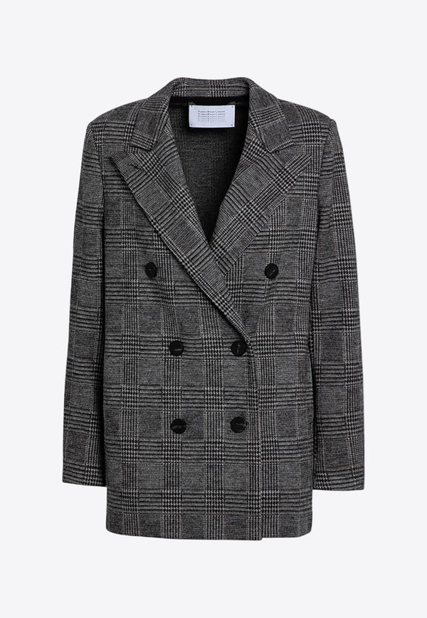 Houndstooth Wool Coat