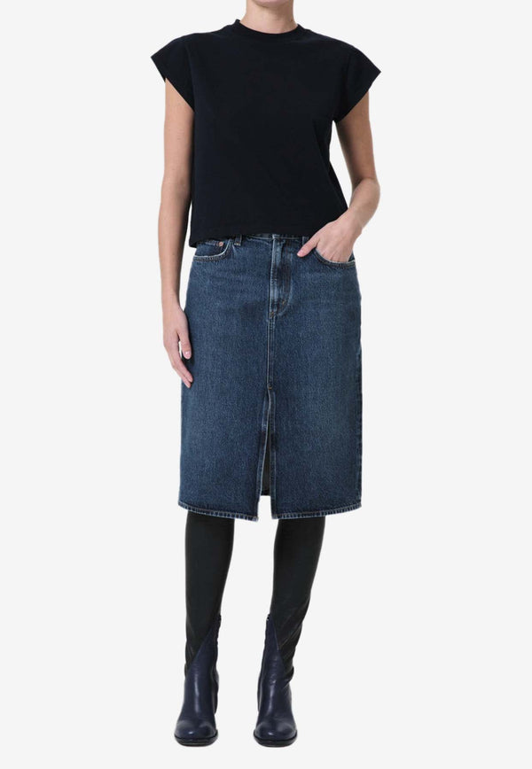 Gaia Denim Pencil Skirt