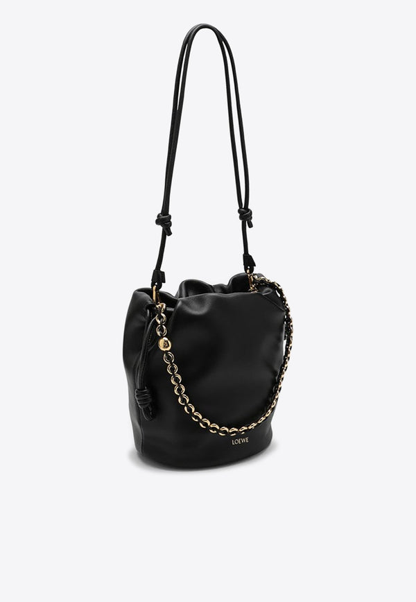 Flamenco Calf Leather Chain Bucket Bag