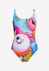 Graphic-Print One-Piece Swimsuit